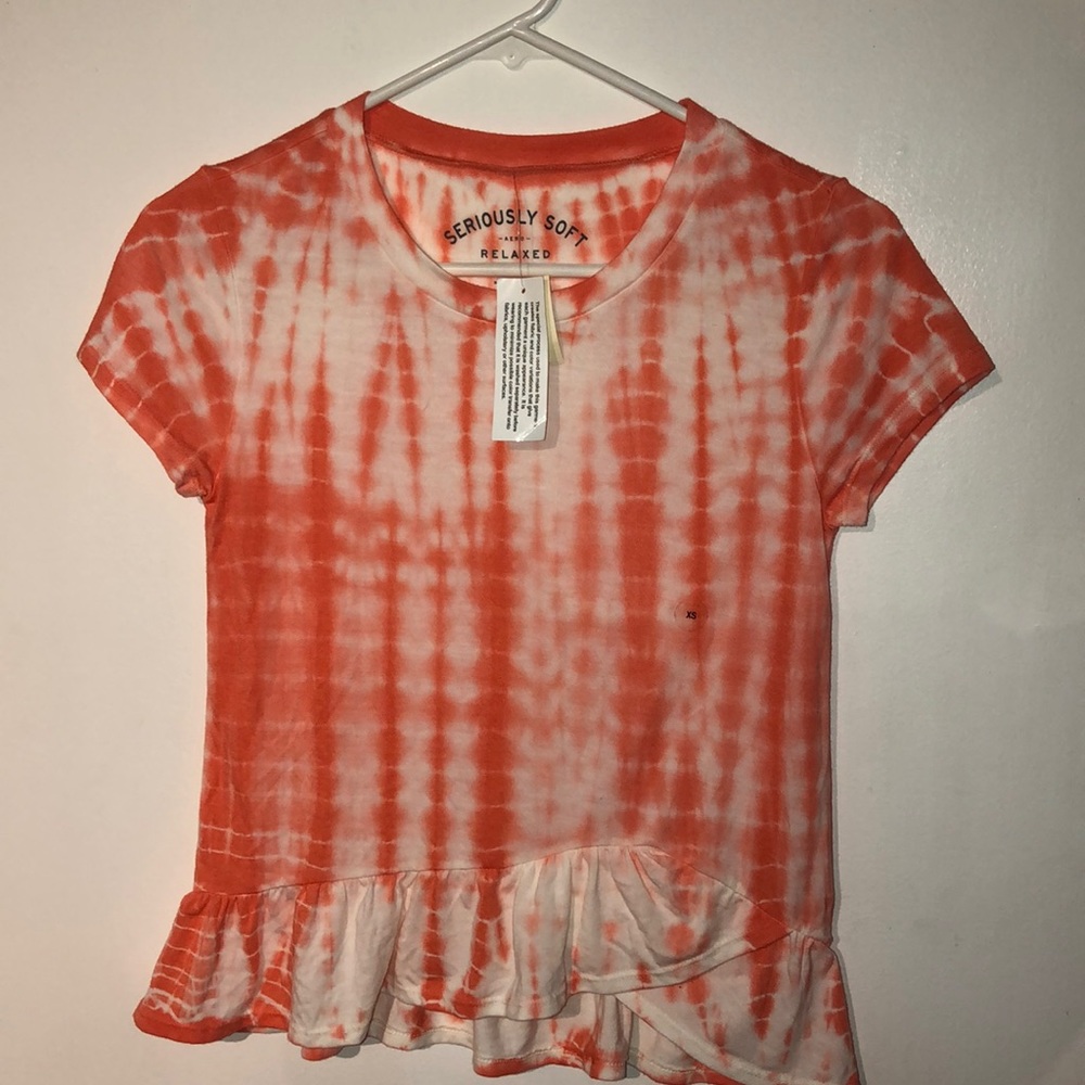 orange aeropostal tie dye tee